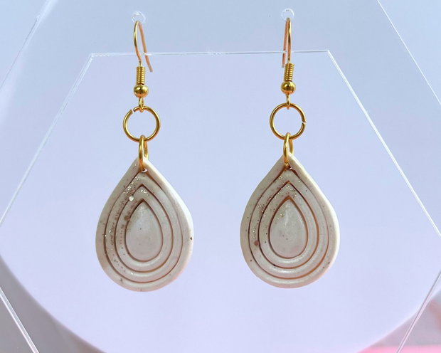 Cercei din lut polimeric IVORY ECHOES #C0146