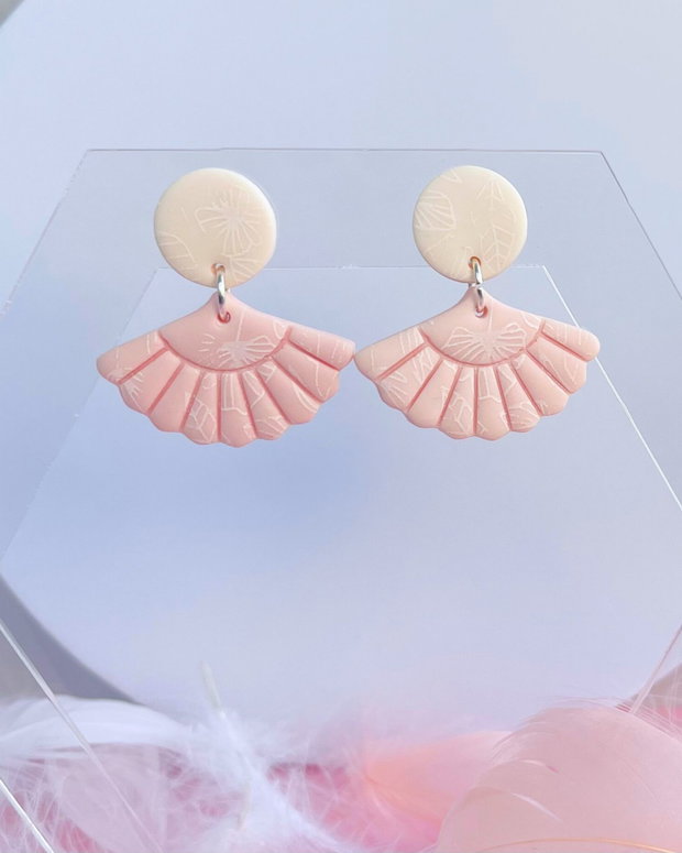 Cercei din lut polimeric PINK REVERIE #C0024