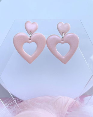 Cercei din lut polimeric LOVE CHARMS #C0006