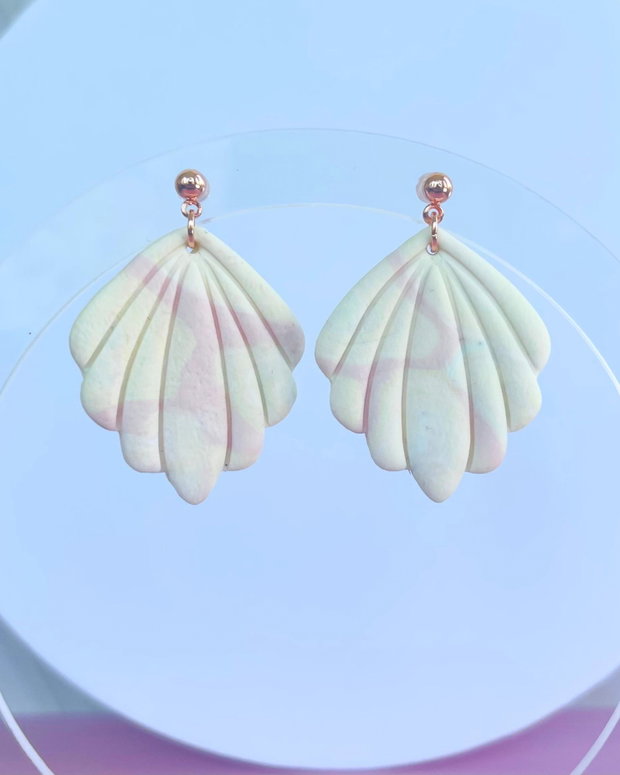 Cercei din lut polimeric PASTEL SEASHELLS #C0200