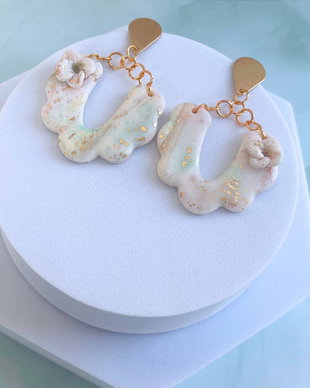 Cercei din lut polimeric GOLDEN FANTASY #C0027