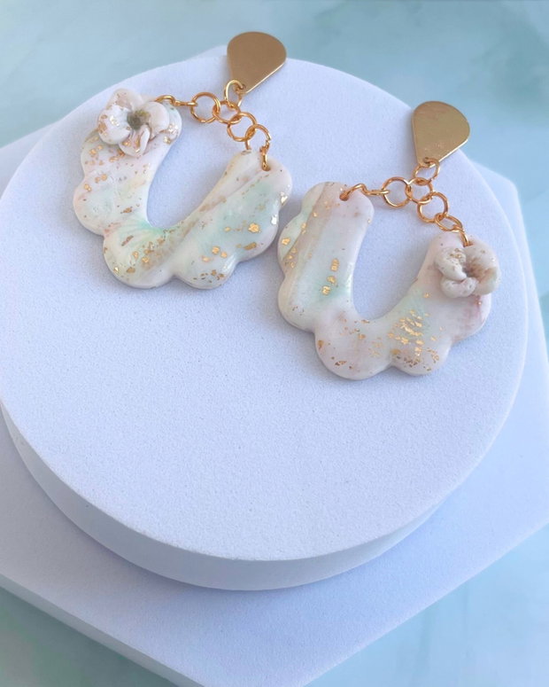 Cercei din lut polimeric GOLDEN FANTASY #C0027