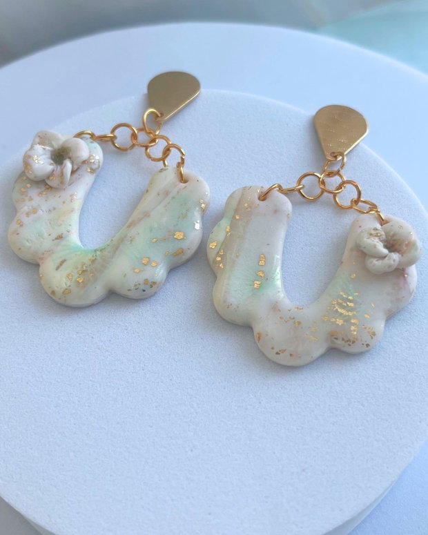 Cercei din lut polimeric GOLDEN FANTASY #C0027