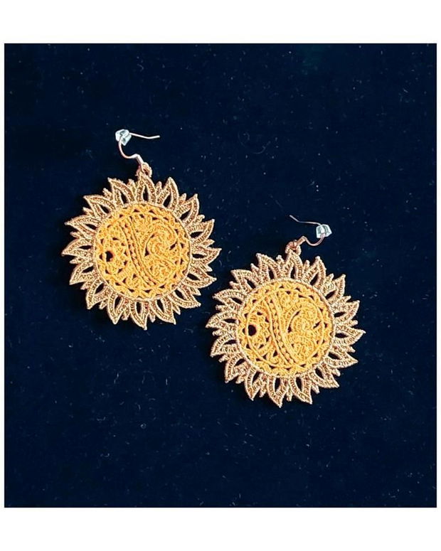 Cercei Soare Auriu Eleganta Celestiala