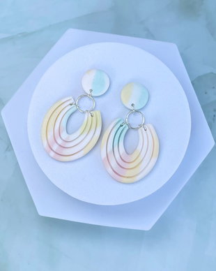 Cercei din lut polimeric RAINBOW JOY #C0025