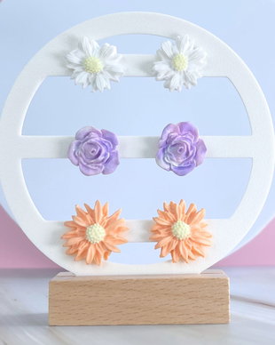 Set cercei din lut polimeric GARDEN BLOOMS #C0214