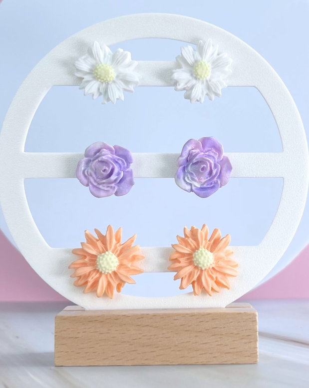 Set cercei din lut polimeric GARDEN BLOOMS #C0214