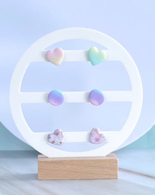 Set cercei din lut polimeric SUGAR RAINBOW #C0029