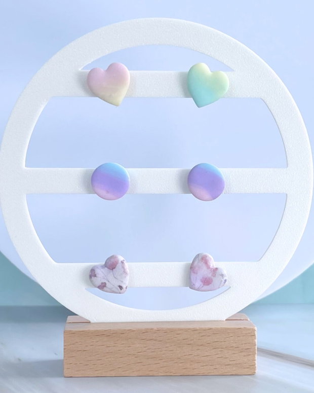 Set cercei din lut polimeric SUGAR RAINBOW #C0029