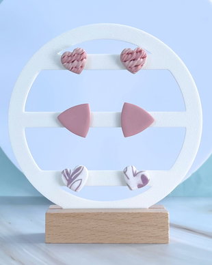 Set cercei din lut polimeric COTTON CANDY #C0030