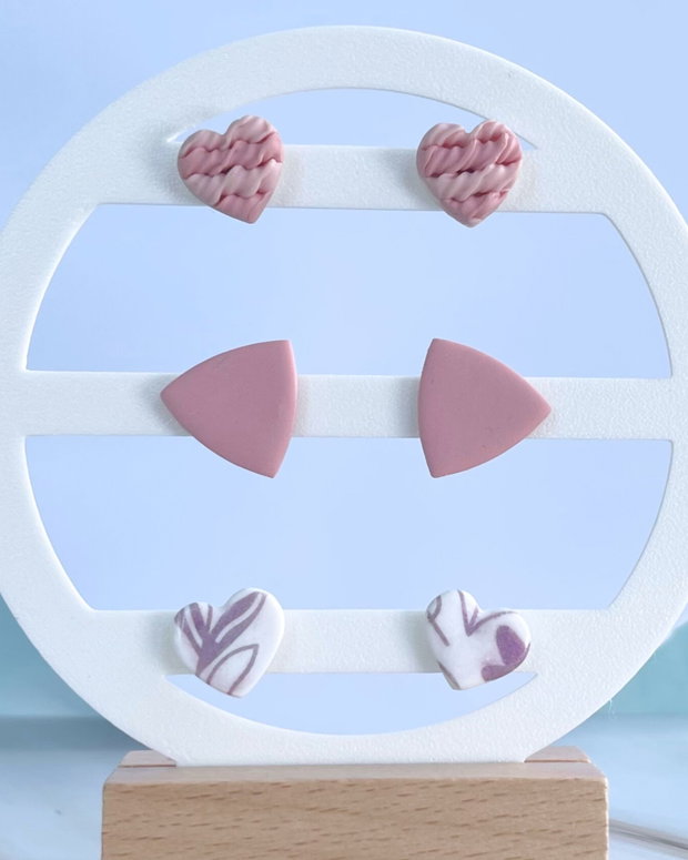 Set cercei din lut polimeric COTTON CANDY #C0030