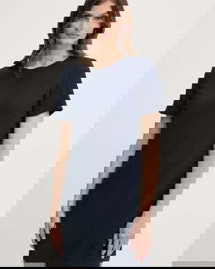 BOSS rochie culoarea bleumarin, mini, drept, 50541993