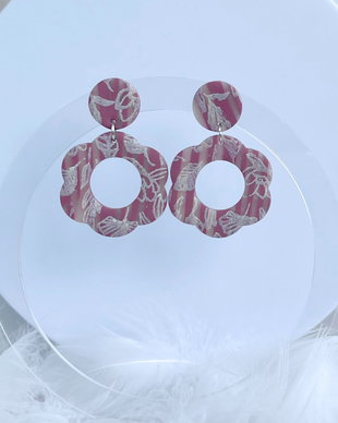 Cercei din lut polimeric BLOSSOM RING #C0220