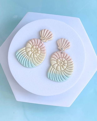 Cercei din lut polimeric PASTEL SHORE #C0242
