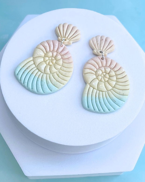 Cercei din lut polimeric PASTEL SHORE #C0242