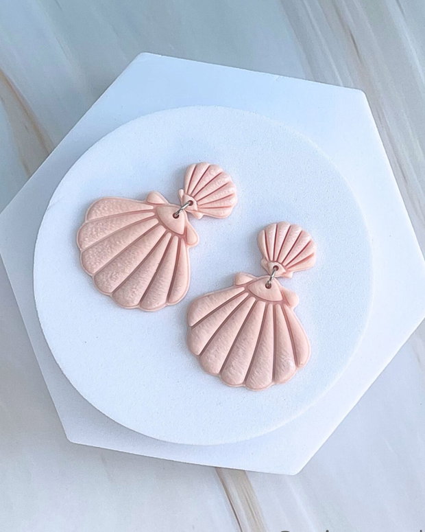Cercei din lut polimeric SEASHELL BLUSH #C0243