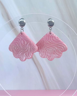 Cercei din lut polimeric SHELLVEIL ROSE #C0036