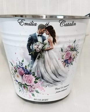 Galeata pentru mireasa cu miri romantici