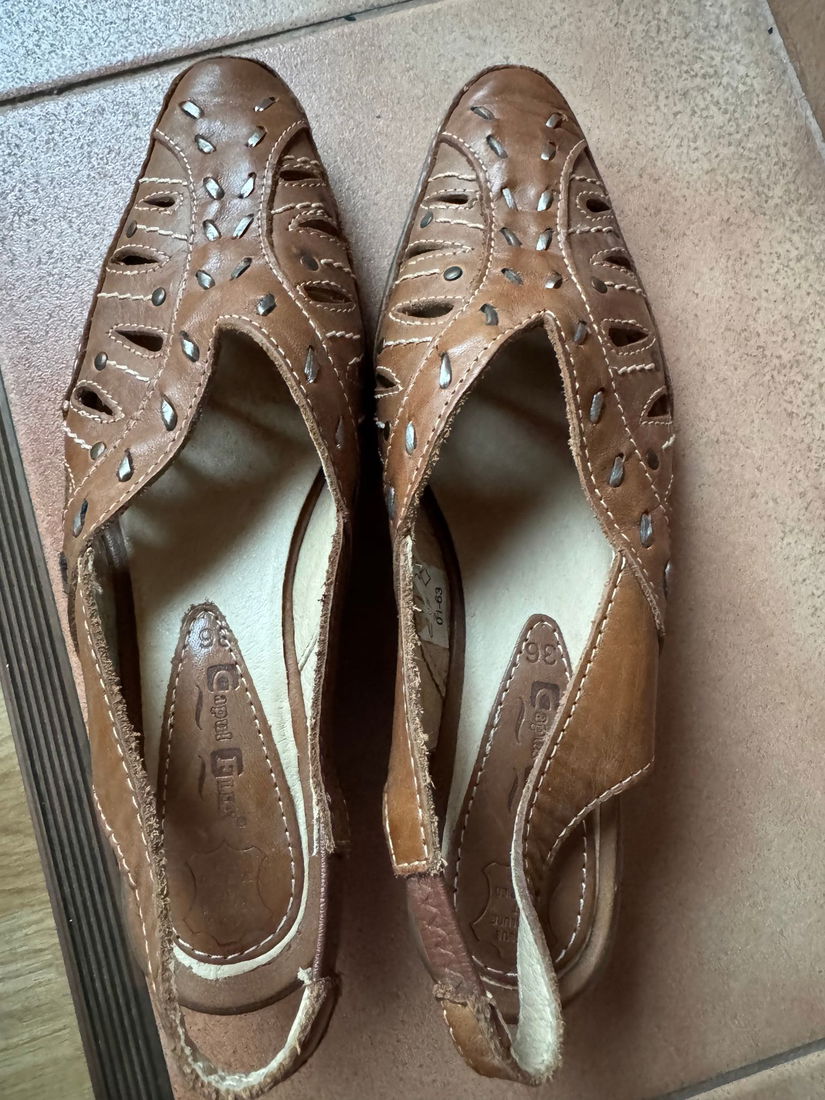 SANDALE CAPUL FLEX PIELE NATURALA MARIME 36 ITALIA