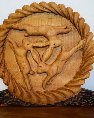 Sculptura 3 iepuri