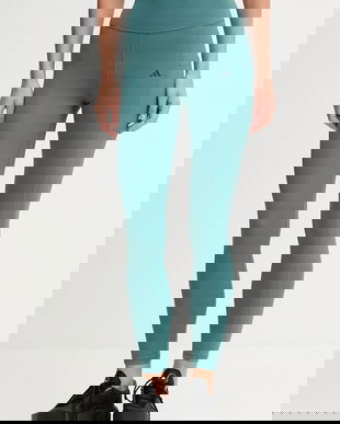 adidas Performance leggins de antrenament Optime culoarea verde, uni, JW7610