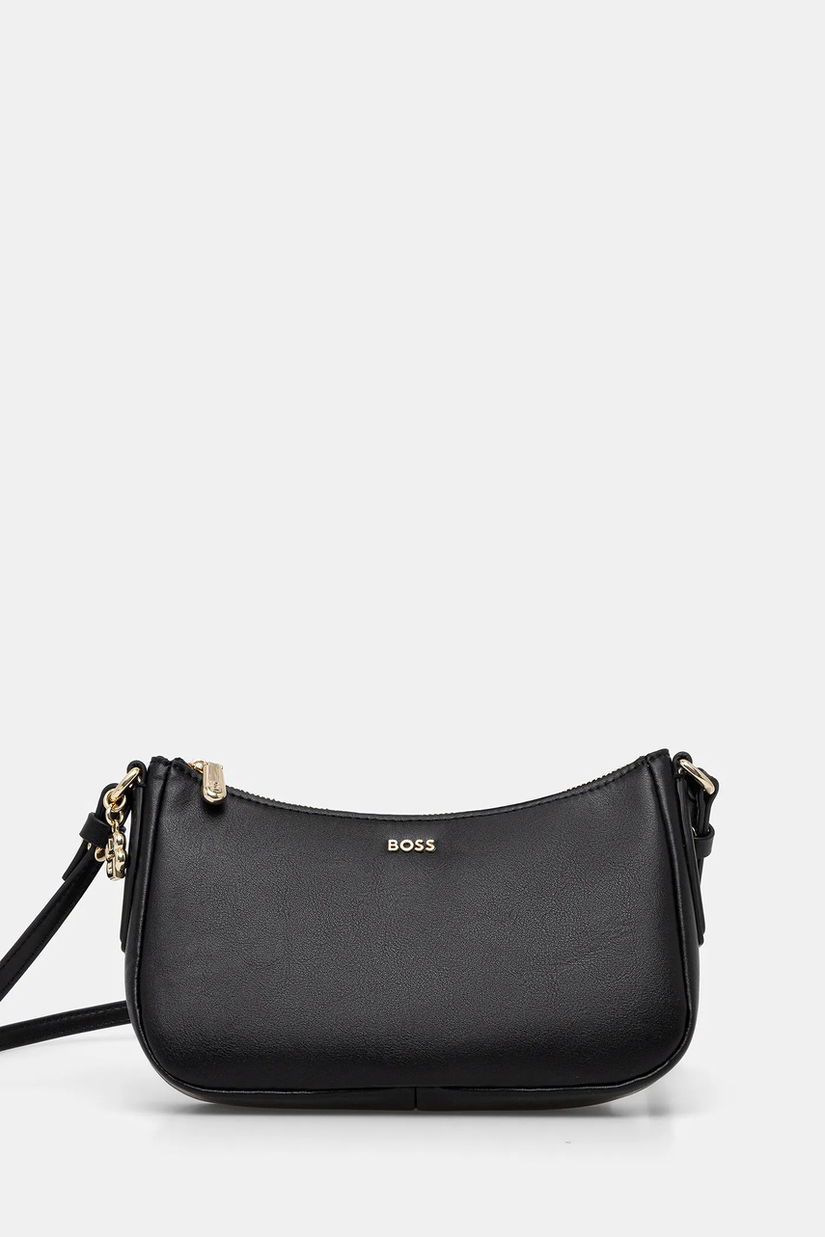 BOSS poșetă de piele culoarea negru, 50547773