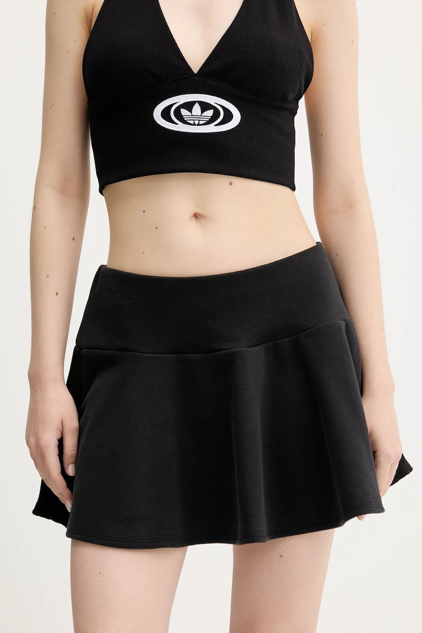 adidas fustă Coquette culoarea negru, mini, evazați, JM1919