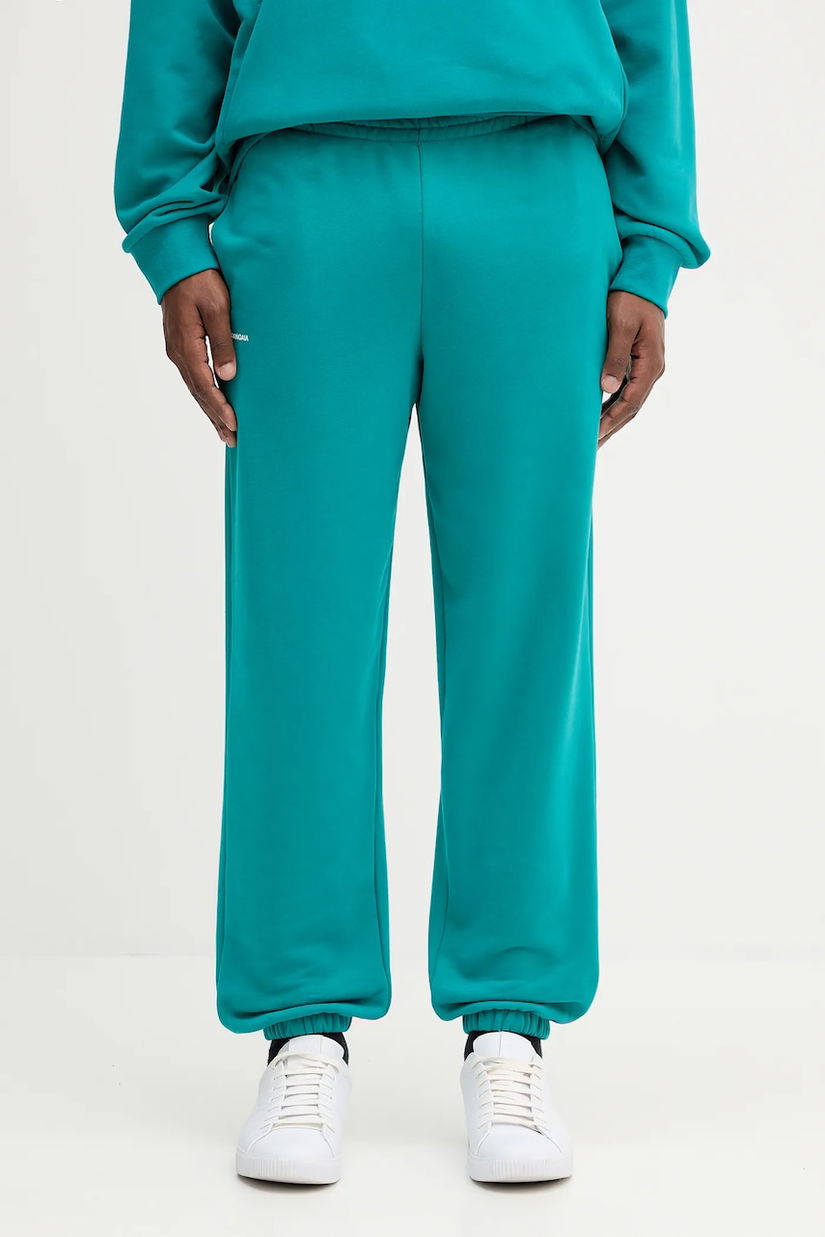 Pangaia pantaloni de trening din bumbac culoarea negru, uni, 10000295