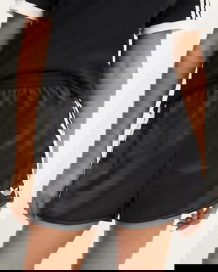 adidas Originals pantaloni scurți Ruffle Shorts culoarea negru, cu imprimeu, high waist, KC8816