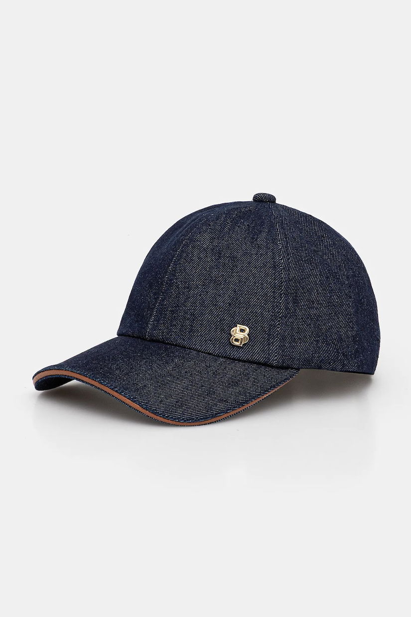 BOSS șapcă de baseball din denim culoarea bleumarin, 50544421