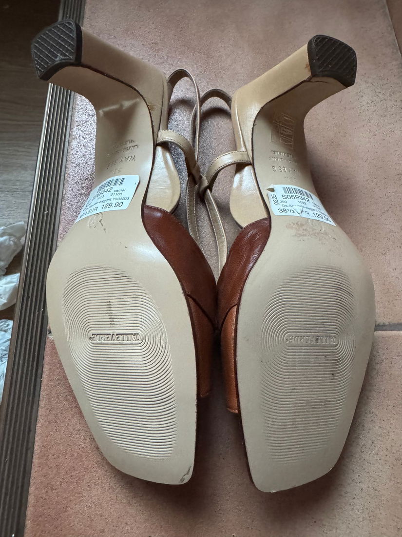 SANDALE VALLEVERDE MODA COMODA PIELE NATURALA MARIME 381/2 MADE IN ITALY
