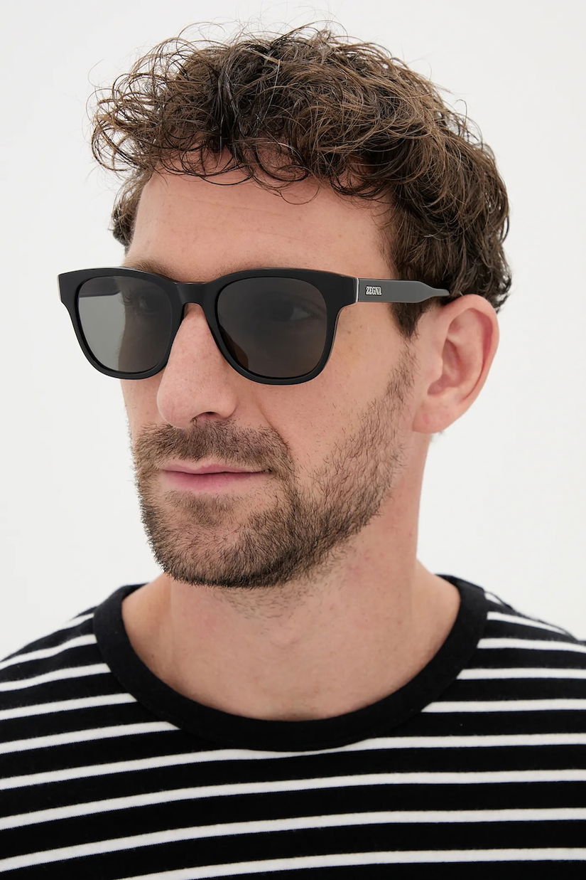 Zegna ochelari de soare bărbați, culoarea negru, EZ0222_5201A