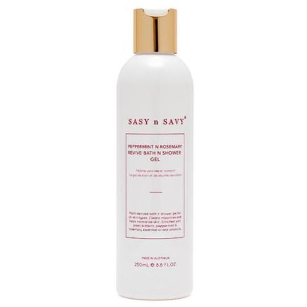 Gel de dus revigorant cu menta si rozmarin Sasy&amp;Savy, 250 ml