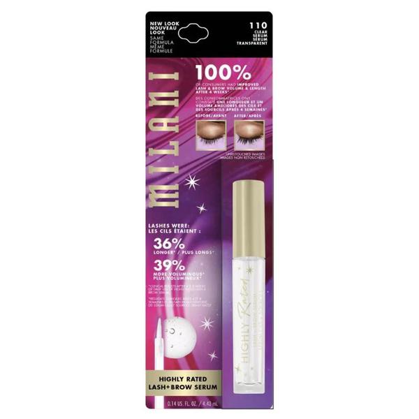 Ser pentru Gene si Sprancene - Milani Highly Rated Lash &amp; Brow Boosting Serum, nuanta Clear, 4.43 ml
