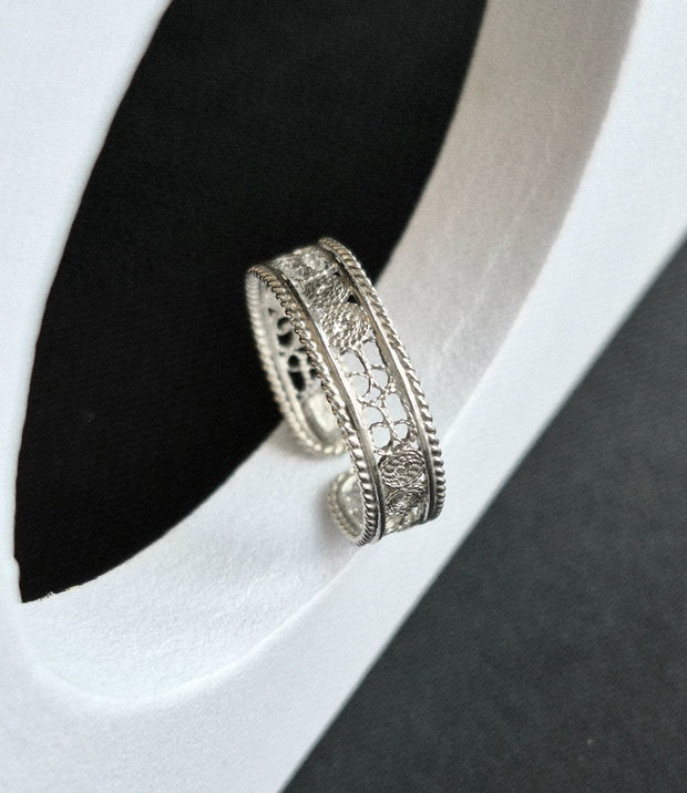 Inel reglabil filigrant din argint 925 FILIGREE