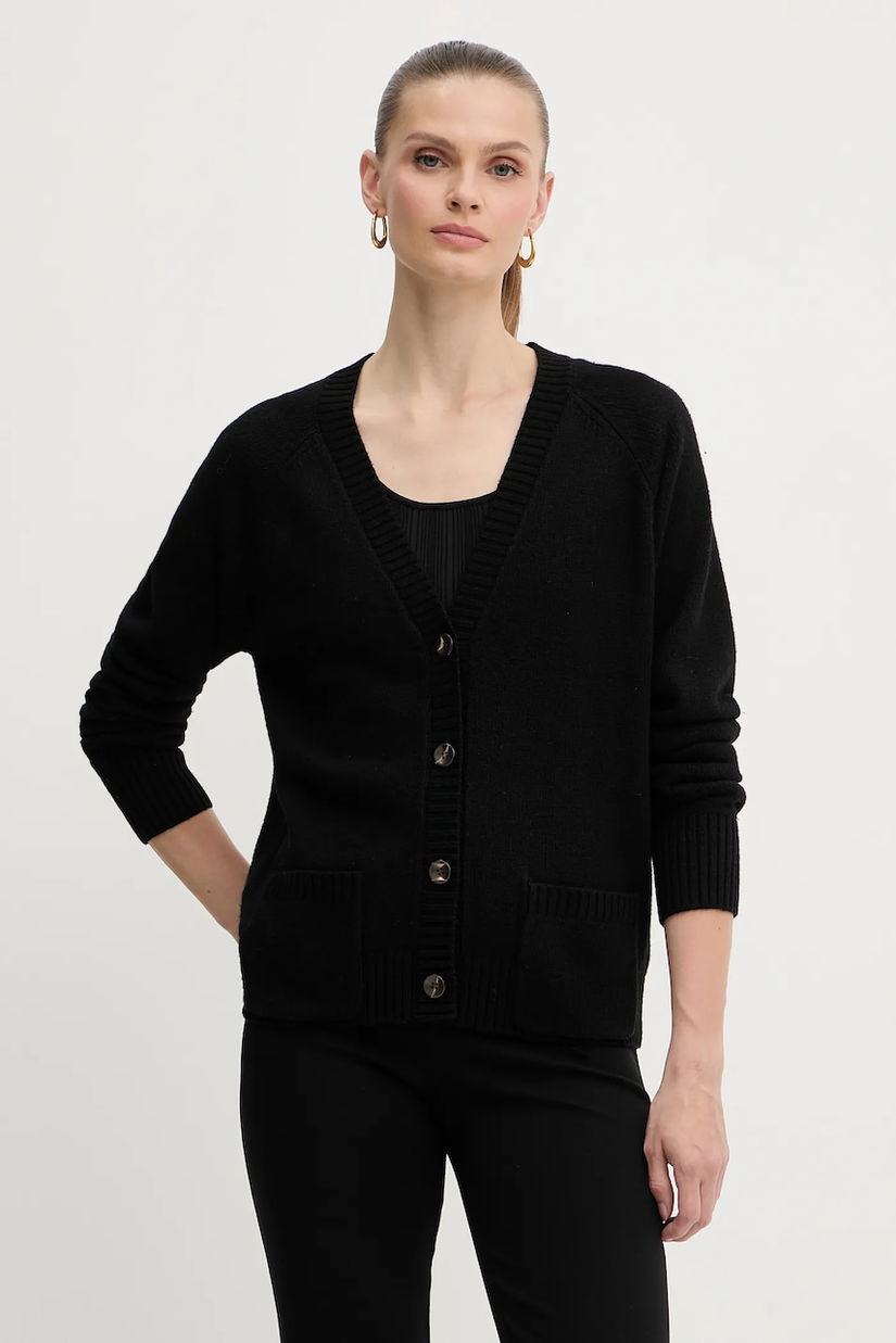 Silvian Heach cardigan din amestec de lână MATHIS culoarea negru, GPA25234CD