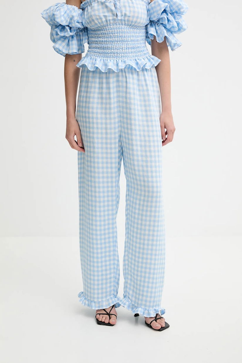 The Sleeper pantaloni din in drept, high waist, PFPT01G027R