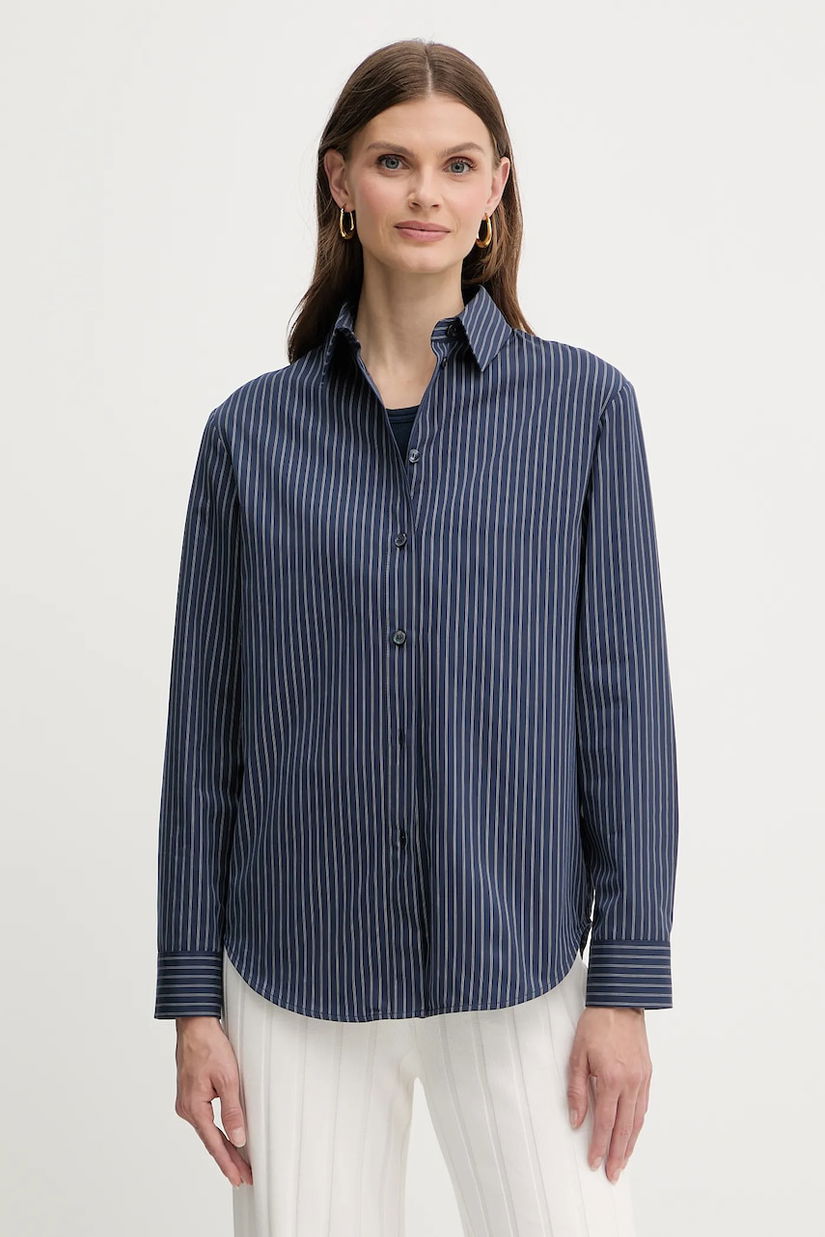 MM cămașă din bumbac EFFIGE culoarea bleumarin, cu guler clasic, regular, 2526116037600