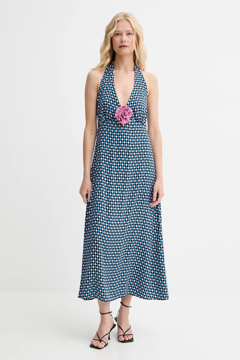 The Sleeper rochie culoarea bleumarin, maxi, evazați, JRDR02G031R