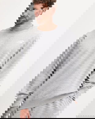 The North Face bluză Essential culoarea gri, melanj, NF0A89ETDYX1