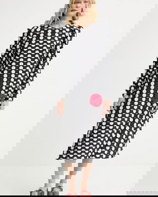 The Sleeper rochie culoarea negru, midi, drept, DNDR02G097R