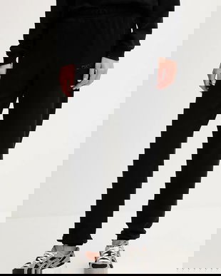 Dkny pantaloni de trening din bumbac culoarea negru, uni, DP5P3707