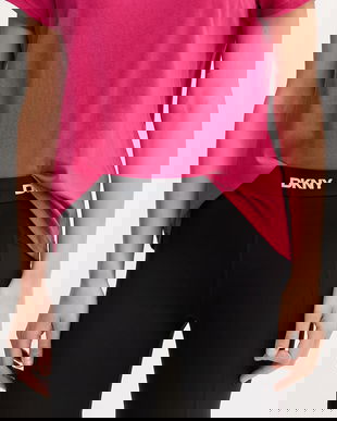 Dkny pantaloni scurți culoarea negru, uni, high waist, DP5S5239