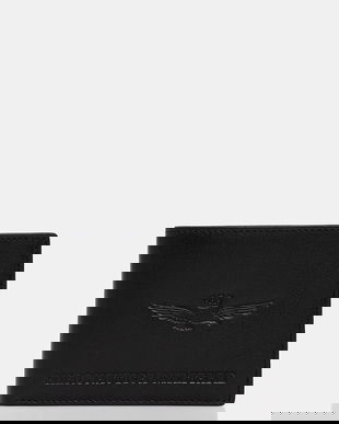 Aeronautica Militare portofel de piele culoarea negru, AM241