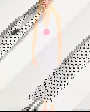 The Sleeper rochie culoarea alb, midi, evazați, JRDR02G016R