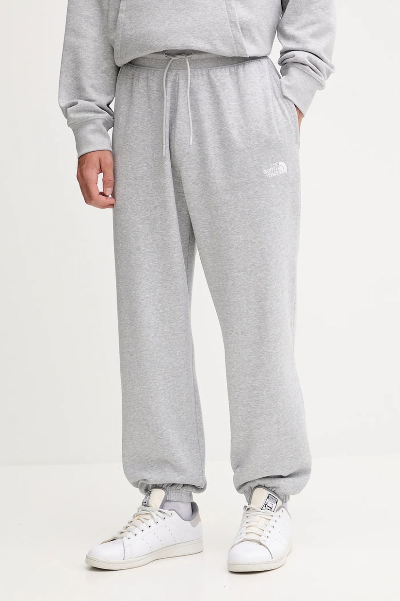 The North Face pantaloni de trening Essential Relaxed culoarea gri, melanj, NF0A8C1FDYX1