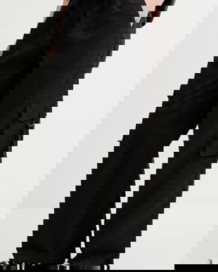 Tommy Jeans pantaloni culoarea negru, drept, high waist, DW0DW20995