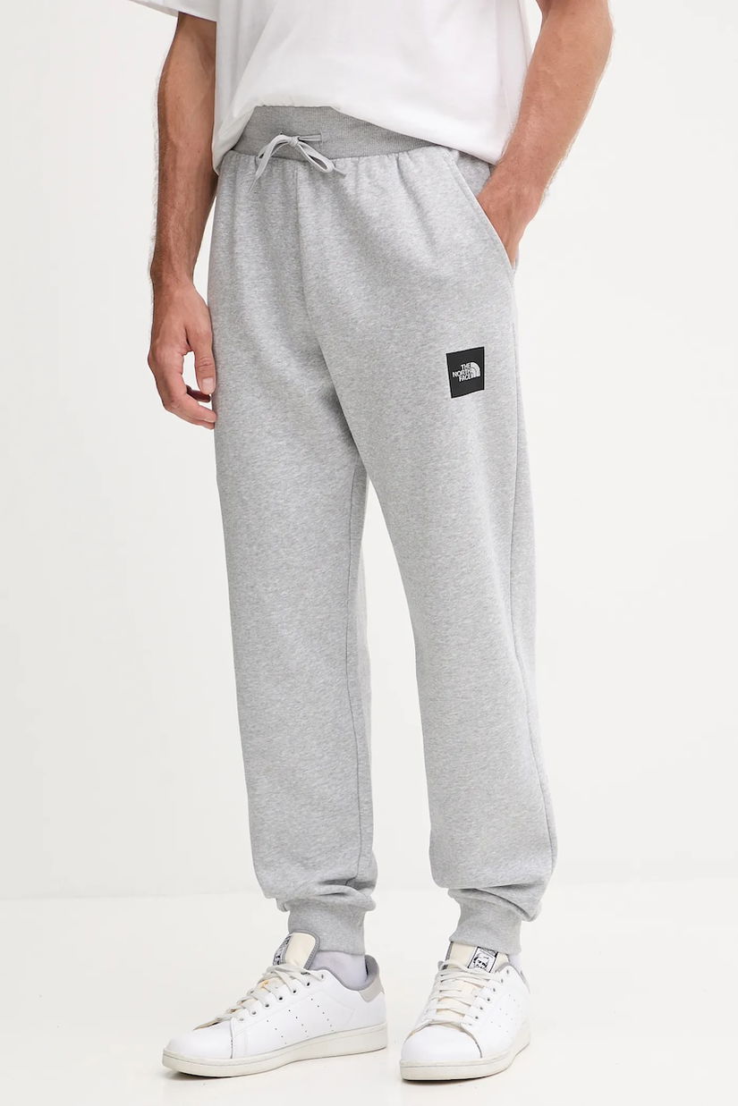 The North Face pantaloni de trening Fine culoarea gri, cu imprimeu, NF0A8C1KDYX1