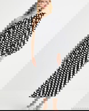 The Sleeper rochie culoarea negru, midi, drept, GADR02G097N