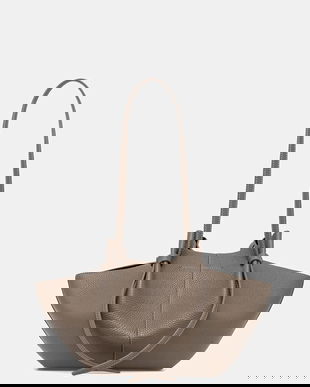 Yuzefi poșetă de piele MOCHI culoarea bej, YUZSS25-HB-MO-L052